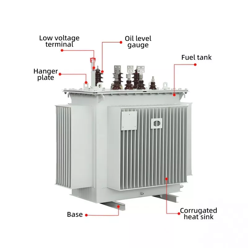 Trasformatore trifase a bagno d'olio con ingresso 11KV e uscita 0,4KV